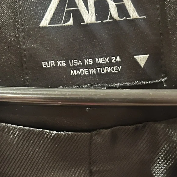 Zara Tailored Cropped Blazer Black Size XS - Picture 5 of 7